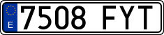 License plates of Spain, Ordinary (2000)
