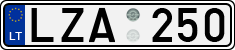License plate of Lithuania, Cars