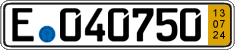 German license plate, Short-term transit plates