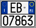 License plate of Italy, Motorcycles (1994 year series)
