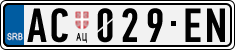 License plate of Serbia, Cars