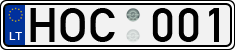 License plate of Lithuania, Cars