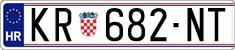 License plate of Croatia, Regular plates