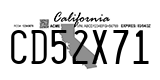 California, Temporary (AB12C34)