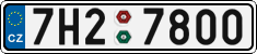 License plate of the Czech Republic, Cars (2001)