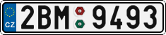 License plate of the Czech Republic, Cars (2001)