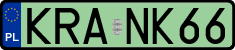 License plates of Poland, Electric vehicles