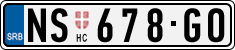 License plate of Serbia, Cars