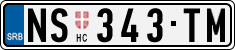 License plate of Serbia, Cars