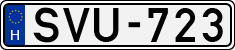 license plates of Hungary, Cars (1990)