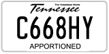 Tennessee, Apportioned