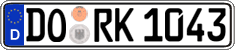 German license plate, Regular plates