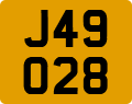 License plate of Jersey, Regular plates (J123456)