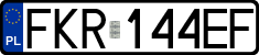 License plates of Poland, Regular car plates
