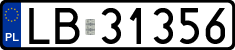 License plates of Poland, Regular car plates