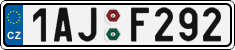 License plate of the Czech Republic, Cars (2001)