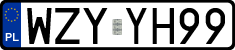 License plates of Poland, Regular car plates