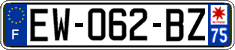 French license plate, SIV (ordinary)