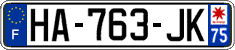 French license plate, SIV (ordinary)