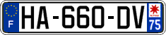 French license plate, SIV (ordinary)