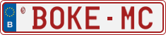 License plate of Belgium, Vanity Plates (2014)