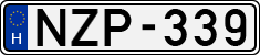 license plates of Hungary, Cars (1990)