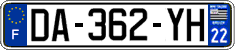 French license plate, SIV (ordinary)