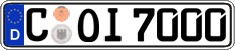 German license plate, Regular plates