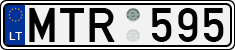 License plate of Lithuania, Cars