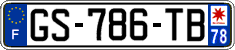 French license plate, SIV (ordinary)