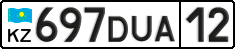 License plate Kazakhstan, Private owners (2012)