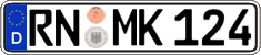 German license plate, Regular plates