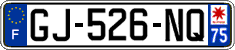 French license plate, SIV (ordinary)