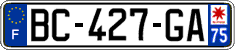 French license plate, SIV (ordinary)