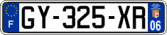 French license plate, SIV (ordinary)