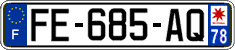 French license plate, SIV (ordinary)