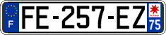 French license plate, SIV (ordinary)