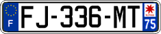 French license plate, SIV (ordinary)