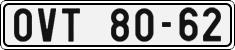 License plate of the Czech Republic, Cars (1960)