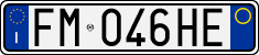 License plate of Italy, Cars (1994 year series)