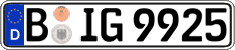 German license plate, Regular plates