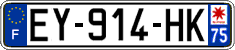 French license plate, SIV (ordinary)
