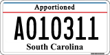 South Carolina, Apportioned (A123456)