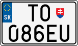 License plate of Slovakia, Cars