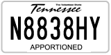 Tennessee, Apportioned