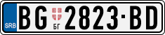 License plate of Serbia, Cars