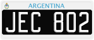 License plate of Argentina, Cars (1995, ABC 123)