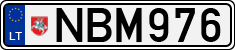 License plate of Lithuania, Cars