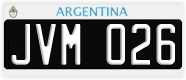 License plate of Argentina, Cars (1995, ABC 123)