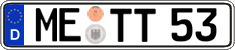 German license plate, Regular plates